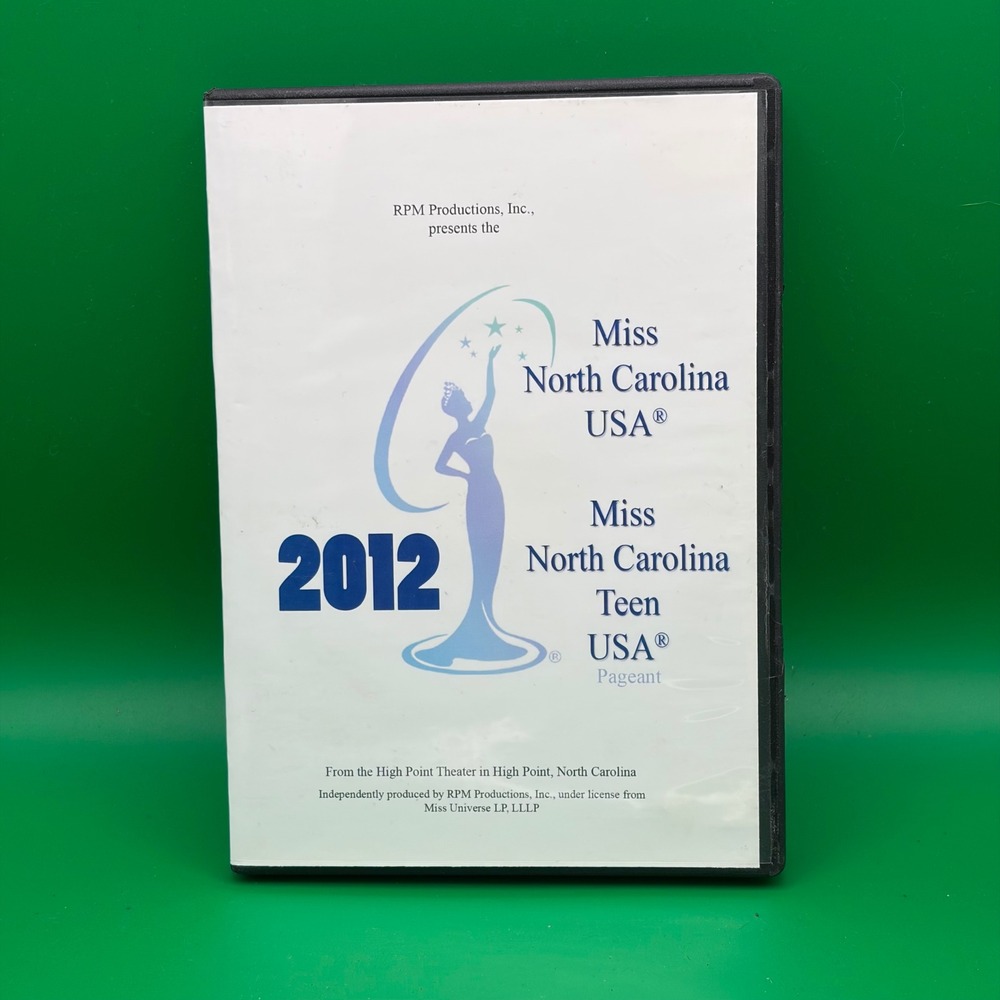 RPM Productions DVD Miss North Carolina USA 2012 Pageant Set White 4-Disc
